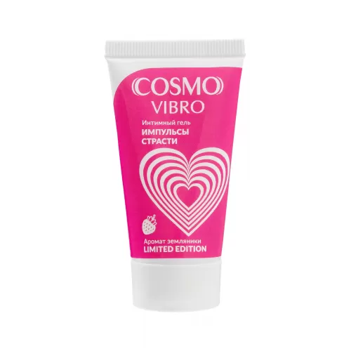 Возбуждающий гель на водно-силиконовой основе Cosmo Vibro с ароматом земляники - 25 гр  
