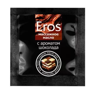 Массажное масло Eros с ароматом шоколада - 4 гр  