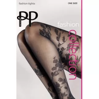 Женственные колготки с цветочным рисунком Autumn Fall Floral Tights черный S-M-L