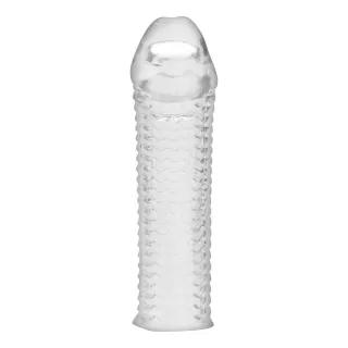 Текстурированная насадка на пенис Clear Textured Penis Enhancing Sleeve Extension - 16,5 см прозрачный 