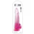 Розовый фаллоимитатор с мошонкой на присоске 10’’ Cock with Balls - 27,9 см розовый 