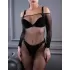 Эффектные замшевые трусы-стринги Sex Game черный S-M