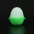 Рельефный мастурбатор EGG в зеленом футляре прозрачный 