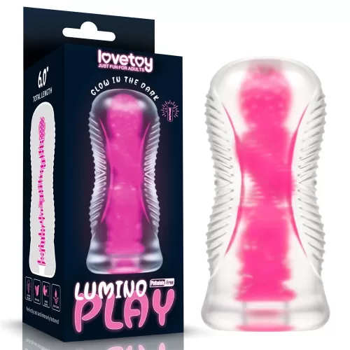 Светящийся в темноте мастурбатор 6.0 Lumino Play Masturbator прозрачный 
