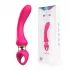 Розовый изогнутый вибромассажер Moon Vibrator - 21,1 см розовый 