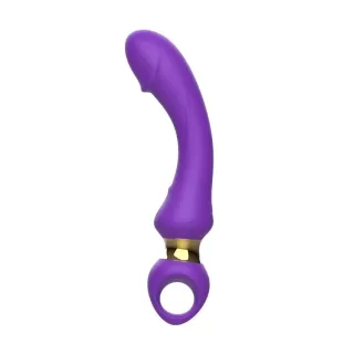 Фиолетовый изогнутый вибромассажер Moon Vibrator - 21,1 см фиолетовый 