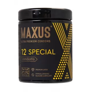 Презервативы с точками и рёбрами MAXUS Special - 12 шт  