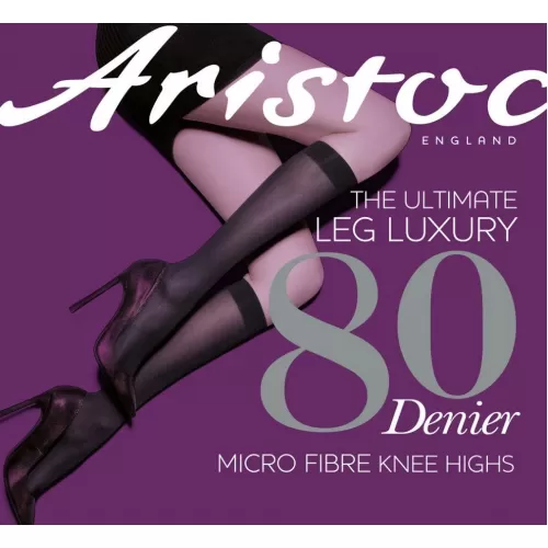 Нейлоновые гольфы Pretty Polly Aristoc 80D Knee Highs черный S-M-L