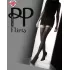 Колготки с имитацией чулок на ажурной резинке Flirty черный S-M-L