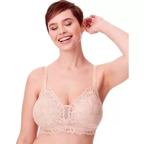 Бескаркасный кружевной бюстгальтер Lace Desire Wirefree Bra черный L