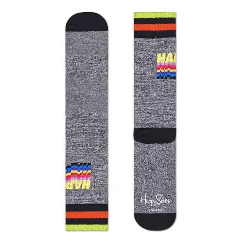 Носки унисекс Athletic Happy Sock с цветными полосками серый 25