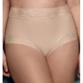 Трусики-слипы с высокой линией талии Soft lace телесный M