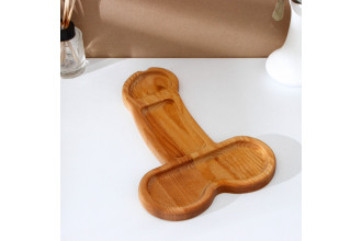 Деревянное блюдо для подачи в форме члена (32,5 х 20 х 1,7 см)