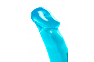 Голубой леденец в форме члена со вкусом блю кюрасао - 173 гр.