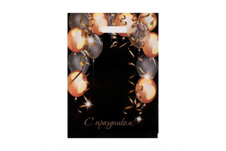 Пакет с вырубной ручкой и принтом в виде шариков (30х40 см)