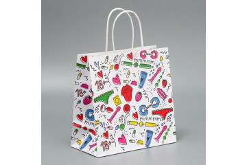 Подарочный крафтовый пакет«18» - 22?22?11 см.