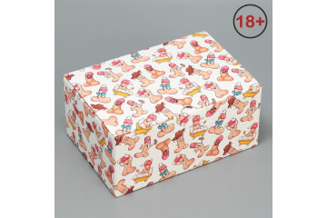 Сборная подарочная коробка «Веселые джентельмены» - 22 х 15 х 10 см.