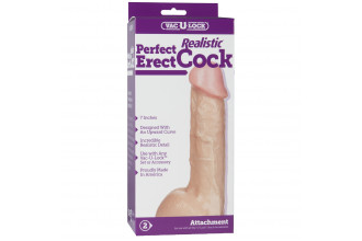 Реалистичная насадка 7 Realistic Perfect Erect Cock - 18,5 см.