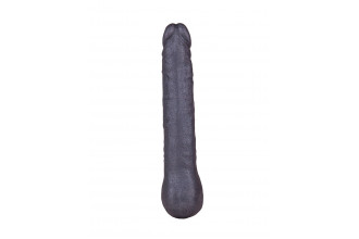 Чёрная фаллическая насадка BLACK BENT 3 - 22 см.