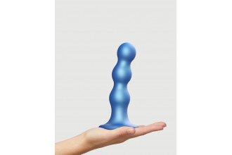 Голубая насадка Strap-On-Me Dildo Plug Balls size L