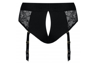 Черные трусики для насадок Diva Lingerie Harness - size L