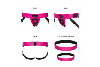 Ярко-розовый пояс для страпона Strap-On-Me Harness Curious