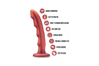 Красная насадка-фаллоимитатор Jealousy 7 Inch Pegging Dildo - 17,8 см.