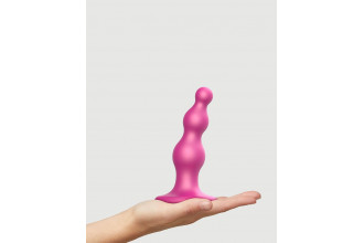 Розовая насадка Strap-On-Me Dildo Plug Beads size S