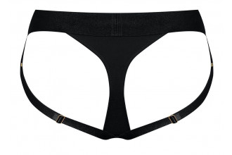 Черные трусики для насадок Heroine Lingerie Harness - size XL