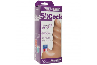 Рельефная анальная насадка Vac-U-Lock 5.5 Raging Hard-On Cock - 13,5 см.