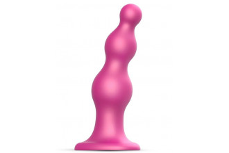 Розовая насадка Strap-On-Me Dildo Plug Beads size L