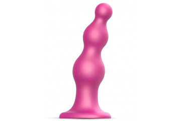 Розовая насадка Strap-On-Me Dildo Plug Beads size L