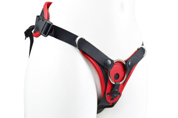 Красно-черные универсальные трусики с 2 способами крепления насадок