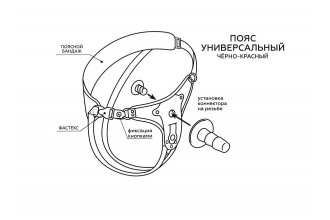 Красно-черные универсальные трусики с 2 способами крепления насадок