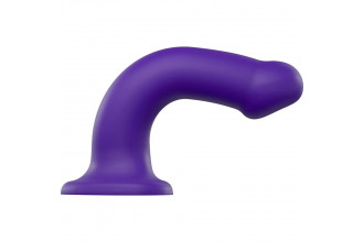 Фиолетовый фаллоимитатор-насадка Strap-On-Me Dildo Dual Density size L - 19 см.