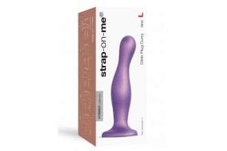 Фиолетовая насадка Strap-On-Me Dildo Plug Curvy size L
