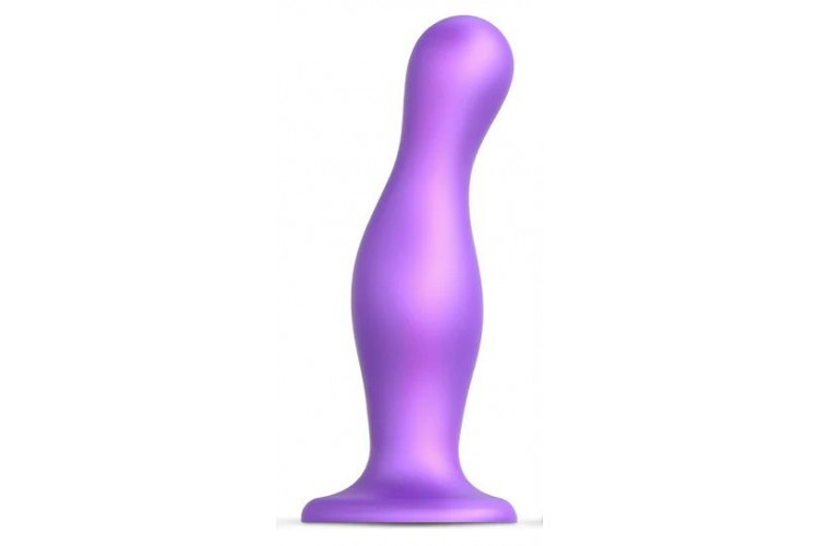 Фиолетовая насадка Strap-On-Me Dildo Plug Curvy size L