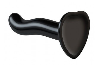 Черный фаллоимитатор-насадка Strap-On-Me P&G spot Dildo size S - 16,4 см.