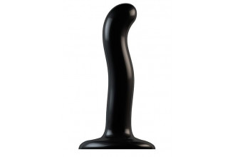 Черный фаллоимитатор-насадка Strap-On-Me P&G spot Dildo size S - 16,4 см.
