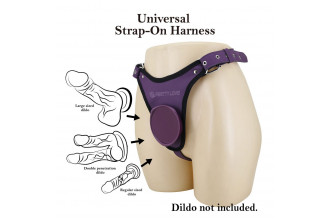 Фиолетовые трусики харнесс с платформой Caludio III