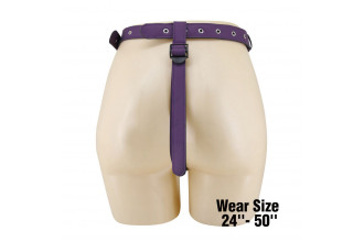 Фиолетовые трусики харнесс с платформой Caludio III