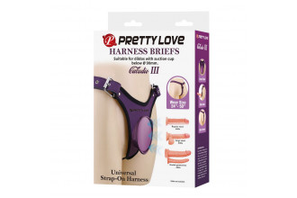 Фиолетовые трусики харнесс с платформой Caludio III