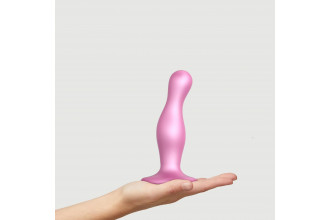 Розовая насадка Strap-On-Me Dildo Plug Curvy size M
