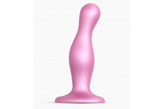 Розовая насадка Strap-On-Me Dildo Plug Curvy size M