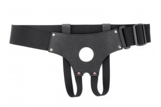 Черные унисекс-трусики для страпона