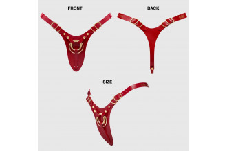 Красный пояс для фиксации насадок Strap-On-Me Leatherette Harness Fabulous Красный пояс для фиксации насадок Strap-On-Me Leatherette Harness Fabulous