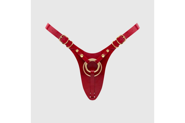 Красный пояс для фиксации насадок Strap-On-Me Leatherette Harness Fabulous Красный пояс для фиксации насадок Strap-On-Me Leatherette Harness Fabulous