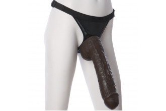 Большая насадка для трусиков Vac-U-Lock Realistic Hung - 31,7 см.
