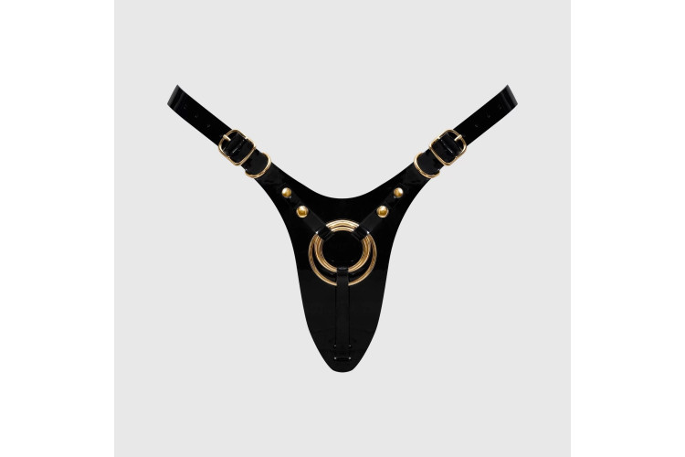 Черный пояс для фиксации насадок Strap-On-Me Leatherette Harness Fabulous Черный пояс для фиксации насадок Strap-On-Me Leatherette Harness Fabulous