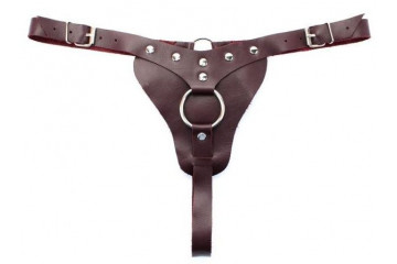 Бордовые трусики с кольцом для насадок Maroon Panties